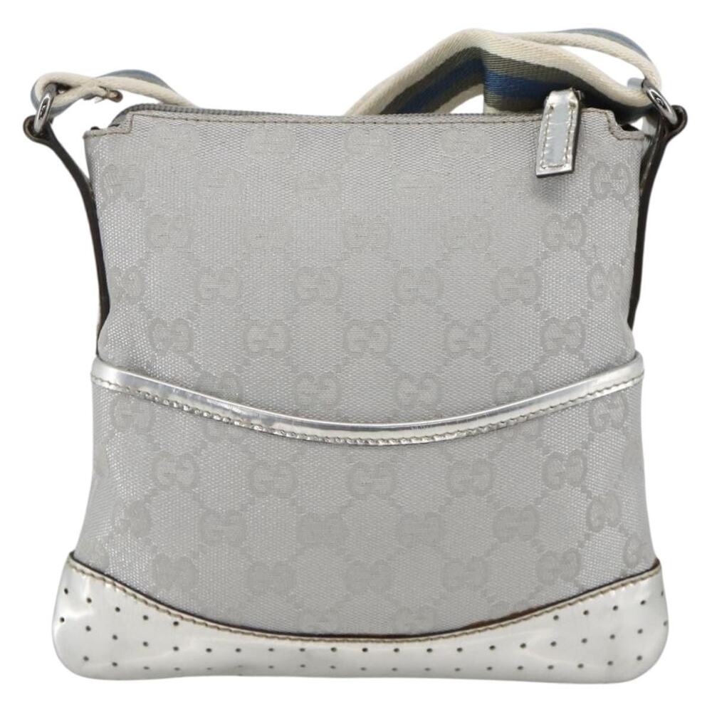 Gucci GG Canvas Shoulder Bag Silver